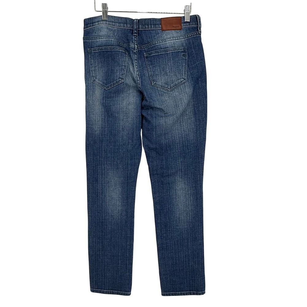 Madewell Slim Boyjean Womens 27 Blue Good Distressed Patchwork B7426 Denim - Picture 2 of 9